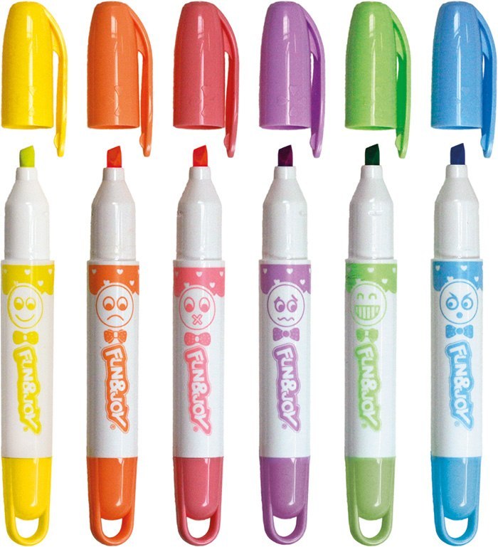 HIGHLIGHTERS JUMBO 6 COLORS FUN&JOY FJ553-12